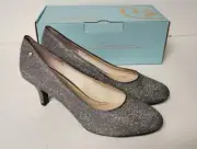LifeStride Women's Parigi Silver, Metallic, Pewter, Glitter Pumps Shoes 8.5 New