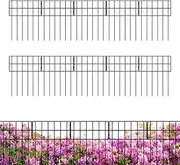 Decorative Fences | 10 Panels Decorative No-Dig Garden Fence | Anti Digging Defense Barrier | Rustproof Metal Animal Barrier for Dogs, Weather-Resistant Outdoor Pet Border for Yard, Patio, and Garden