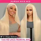 Blonde Lace Front Human Hair Wig 13X6 HD Transparent Lace Front Wig Brazilian Bo
