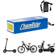 [EU Direct] Chamrider PVC 36V 17.4Ah 626.4Wh Universal Electric Bike Battery Pack 2900mAh Li-ion 18650 25A BMS Protectio