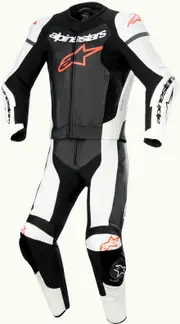 Alpinestars GP Force Lurv, leather suit 2pcs. perforated , color: Black/White/Neon-Red , size: 50