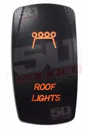 On/off Orange Roof Lights Rocker Switch LED backlit for Auto and Boat [5360A21]