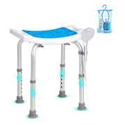 Shower Chair, Adjustable Height Shower Stool, Shower Seat for Inside Shower or Tub, Non-Slip Bench Bathtub Stool Seat for Elderly Disabled Handicap, 158.8 kg