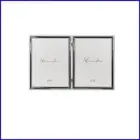 Elegant Silver Plated Hinged Double Picture Frame - 8x10 Classic Design