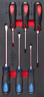 Ampro Go-Thru Screwdriver Set 6 Piece TS42182