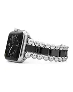 Lagos Smart Caviar Black Ceramic Apple Watch Bracelet, 38-44mm