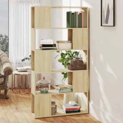 NNEVL Book Cabinet Room Divider Sonoma Oak 80x24x155 cm Chipboard