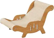 Cat Scratcher, Sisal Cat Scratching Board Lounge Bed, Solid Wood, Furniture Protector for Indoor & Outdoor Kittens Sleeping Napping