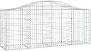 vidaXL Gabion Baskets 30 pcs, Arched Gabion Retaining Walls for Garden Backyard Patio, Gabion Raised Garden Bed, Mesh Cage, Galvanised Iron