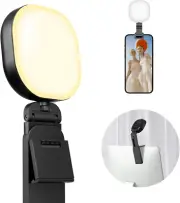 Selfie Light 60 LED Rechargeable Clip-On for Live Streaming Zoom Selfie iPad Lap