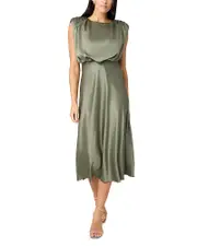 Toccin Flora Satin Midi Dress