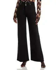 Ramy Brook Liv High Rise Wide Leg Jeans in Black