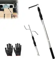 Exteriorm-U Truck Cargo Grabber, Telescoping Pickup Truck Bed Retriever Tool, Cargo Retriever Hook with Two Hooks, Extenders 4.9-6.9 Ft (1.7m/67in)