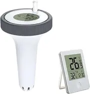 Wireless Floating Pool Thermometer, 2025 Upgraded Digital Hot Tub Thermometer with Display Screen, Water Temperature Thermometer with Indoor Monitor for Pool, Bath Water, Hot Tubs