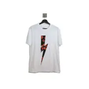 Neil Barrett Flora Lightening T Shirt White