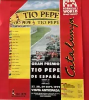 FORMULA ONE 1991 SPAIN POSTER. TIO PEPE