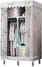 Portable Wardrobe Portable Canvas Wardrobe Shelves with Hanging Rail, Clothes Closet Storage Organizer for Bedroom Clothes Rack