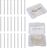 200Pcs 30Mm 925 Silver Filled Flat Head Pins DIY Crafts Beads Charms Earring Bra
