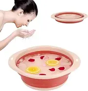 XPMBF Large Bowl for Face Ice Bath, Collapsible Face Bowl for Ice for Cold Plunge Therapy, Skin Tightening & Acne Relief – Portable Spa Tool for Home & Travel, Purple