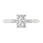1CT Radiant Sapphire Wedding Bridal Promise Engagement Ring 14k White Gold
