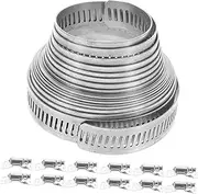 1 Set Heavy Duty Stainless Steel Clamp Metal Strapping with Holes for Secure Connections Includes Fastener Clamps for Easy Installation and Maintenance