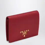 [Prada] Fiery red Saffiano leather small wallet One size Red
