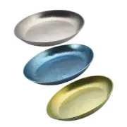 Pure Titanium Plate Ultralight Round Dinner Dish Pan Outdoor Camping Tableware