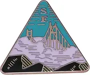 [Pinstant] San Francisco SF Golden Gate Bridge Fog Landscape 1.25" Enamel Pin Badge, 1.25 Inches, Enamel, enamel