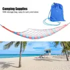HG Red And Blue Colorful Nylon Mesh Hammock Outdoor Garden Hammock Camping Suppl