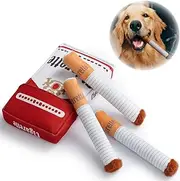 3 Packs Giggle Puff Stick Dog Toys with Box - Funny Interactive Squeaky Plush Puppy Toys for Small, Medium & Large Breeds, No Stuffing Dog Accessories for Pitbull, Husky, Frenchie, Pug & More