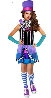 Crazy Mad Hatter Girls Costume