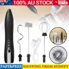 Electric Milk Frother USB Rechargeable Eggs Frother Wand Milk Foamer Drink Mixer