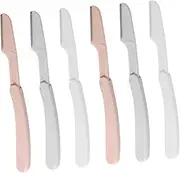 HONMEET 6pcs Folding Eyebrow Trimmer Compact Facial Hair Shaver Material for Safe Skin Hair Removal