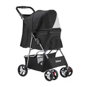 i.Pet Stroller Dog Cat Cage Carrier Travel Pushchair Foldable Pram 4-Wheel