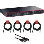 Focusrite Scarlett 18i20 USB-C 4th Gen w/ XLR Cable, Mid-310 Midi cable Bundle