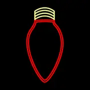 Large C9 Pinecone Bulb Red 70cm Rope Light Motif