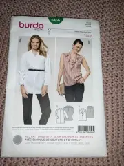 Burda Sewing Pattern 6456 Women's Blouse Pattern Size US 8-20 EUR 34-46 NEW