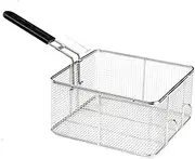 Ladfrol Fryer, Mesh Basket, Fry Basket, Potato Fryer, Potato Colander, Stainless Steel, Commercial Use, Fryer, Oil Strainer, Handle, Rectangular Fryer Basket, Tempura, Frying Basket, Oil Cutting Net