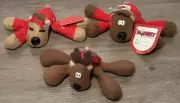1987 Burger King Rodney and Friends Reindeer Set of 3 Two with Original Tags
