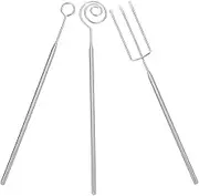 HEALEEP 3Pcs Stainless Steel Chocolate Dipping Tool Set Versatile Baking Supplies for Candy Making Cheese Fondue Ergonomic Design for Comfortable Grip for Home Professional