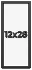 12x28 Shadow Box Frame Black | 2 Inches Deep Real Wood Contemporary Shadowbox Di