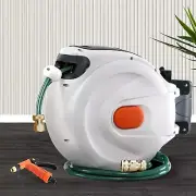 Greenfingers Retractable Hose Reel, 30m Garden Pressure Water Washer Spray Gun A