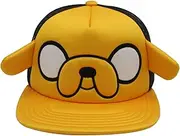 [Concept One] Adventure Time Trucker Hat, Jake The Dog Adult Baseball Cap with Flat Brim and 3D Ears, Multi, One Size, Yellow/Black, One Size