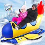 Snow Tube, Inflatable Spaceship, Cold Resistant & Thickened Bottom, Heavy Duty