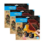 3x Avenir Scratch Construction Paper Art/Craft Kids/Children Activity Toy 3y+