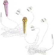 BESPORTBLE 2Pcs Mini Microphone Portable Recording Microphone for Phone and Computer Sound Pickup for Singing Ktv and Online Classes Easy Plug Play Use
