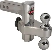 Trimax TRZ6AL 6" Premium Aluminum Adjustable Hitch Dual Ball T3 Receiver Lock