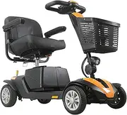 CHONGHAN 4 Wheeled Electric Mobility Scooter, Heavy-Duty Electric Mobility Scooters for Adults, 3 Speed Adjustment Portable Power Travel Scooters Support 250Kg Weight Only