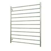 Radiant RTR05 Round Bar Heated Towel Rail - 900 x 1100mm - Mirror Polished - Stainless Steel- Bottom Left/Top Right Wiring