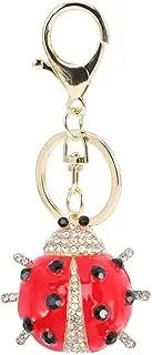 [RORPOIR] Unique Ladybug Charm Keyring Ladybug Decor Keychain for Lady Keychain Charm Ladybug Charm Key Charm Sparkling Rhinestone Design Keychain Exquisite Ladybug Shape